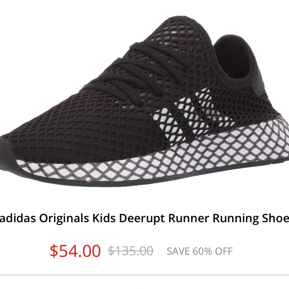 Adidas Black and White Deerupt Shoes